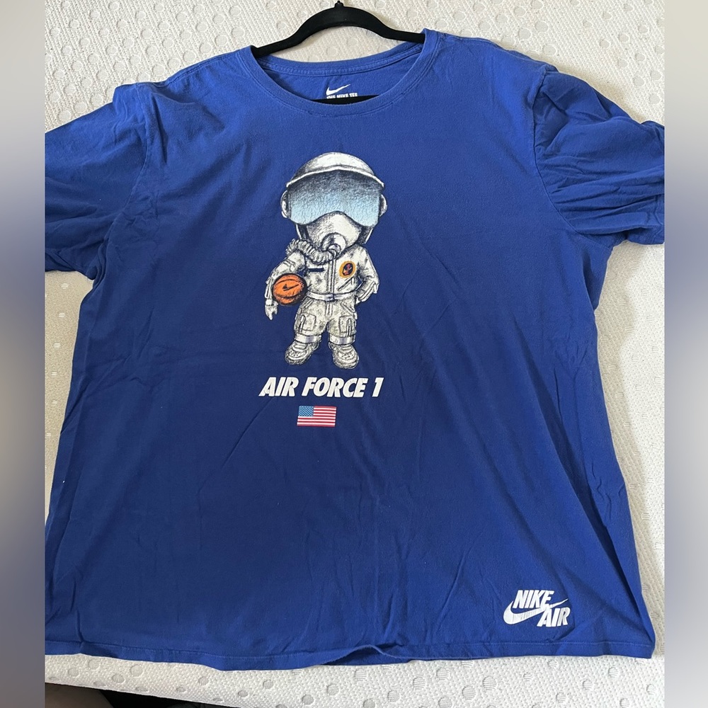 Nike Air Force 1 blue shirt